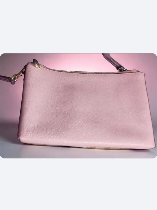 Coach Signature Lyla Double Zip Crossgrain Leather Crossbody Bag (Model F72890) - Picture 7 of 10